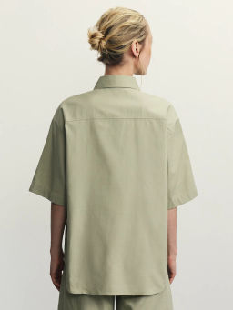 Рубашка прямого кроя из хлопка / Zarina  фото 5