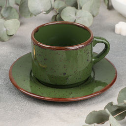 Чайная пара Punto verde, чашка 200 мл, блюдце d=15.5 см