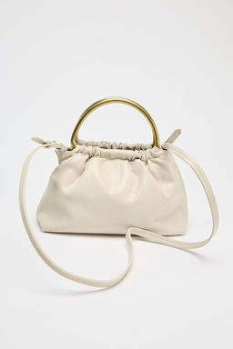 METAL HANDLE MINI BOWLING BAG - Zara фото 4
