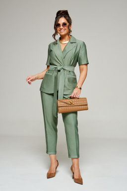 Костюм 6331 хаки, Брюки, Жакет - Beautiful and free фото 5