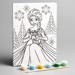 Картина по номерам для детей Эльза, 21?15 см, Холодное сердце
