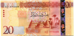 Банкнота 20 динаров 2016 года Ливия