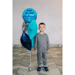 Цена за 5 шт. Фольгированный шар 18 Мини босс, круг - Leti фото 4