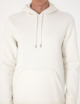 Beyaz 2 _plik Regular Fit __i Polarl_ Kap__onlu Basic Sweatshirt - Pierre cardin фото 6