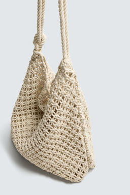 BOLSO DE HOMBRO MACRAM? / Marr?n Arena - Zara фото 7