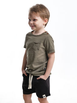 Комплект для мальчика детский сад UD 7886/22-9846 хаки/черный - Mini maxi фото 4