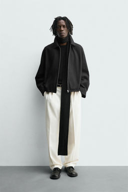 TEXTURED ZIP-UP JACKET