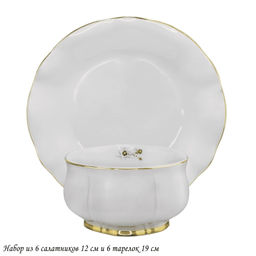 133-362 Набор 6 салатников 12см и 6 тарелок 19см MULTICOLOR в под.уп.(х4)Фарфор - Lenardi фото 2