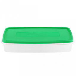 Контейнер пластмассовый Стандарт 2,7л, 32х18,5х6см, полипропилен, прямоугольный, зеленый (Россия) - Домашняя мода фото 2