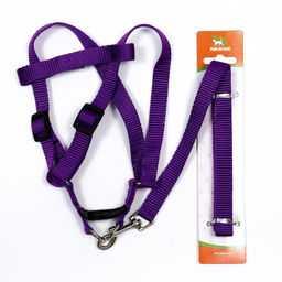 Комплект Базис, поводок 120 х 1,5 см, ОГ 32-46 см, фиолетовый - Пижон фото 7