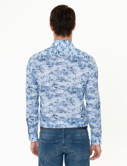 Mavi Slim Fit Uzun Kollu G_mlek