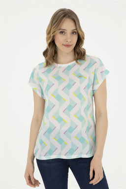 Женская мятная футболка - U.s. polo assn фото 3