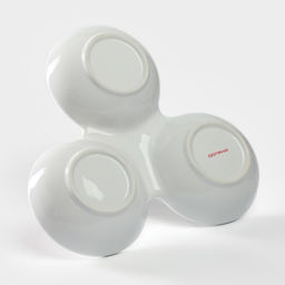 Менажница Доляна «Мишка Отто», 20.5×10 см, 3 ячейки, доломит, белая  фото 7