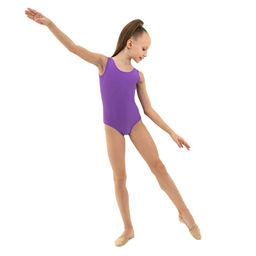Купальник гимнастический Grace Dance, на широких бретелях, р. 38, цвет фиолетовый  фото 4