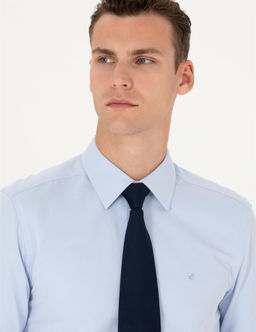 A__k Mavi Slim Fit Uzun Kollu Basic G_mlek - Pierre cardin фото 2