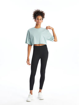 Bisiklet Yaka D?z K?sa Kollu Oversize Kad?n Ti??rt - Waikiki фото 2