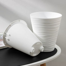 Кашпо для цветов со вставкой Plast-Avenue «Валенсия», 2.8 л, пластик, белое