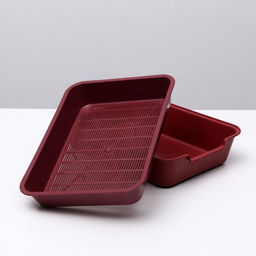 Туалет с сеткой Белла для кошек, 37 х 27 х 8 см, красный - Пижон фото 4