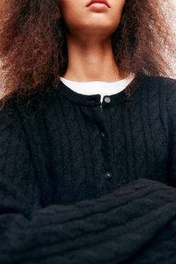 Cardigan en punto trenzado - H&m фото 3