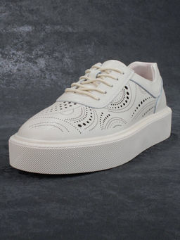 05-PDD166-1 BEIGE Кроссовки женские (натуральная кожа)