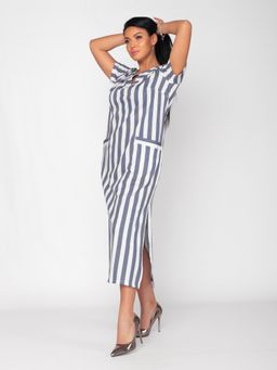 Платье женское кулирка "КЕЛЛИ" индиго С ДЕФЕКТОМ