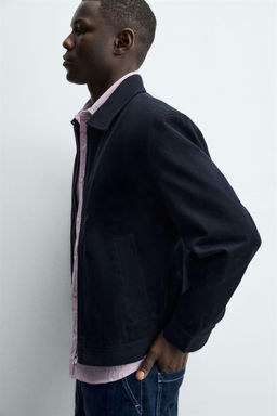 TEXTURED ZIP-UP OVERSHIRT - Zara фото 7
