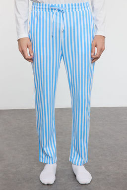 TRENDYOL MAN Bej - Kahve Regular Fit Cizgili Couple/Cift orme Pijama Tam?m? TMNAW25PT00049 - Trendyolmilla фото 5