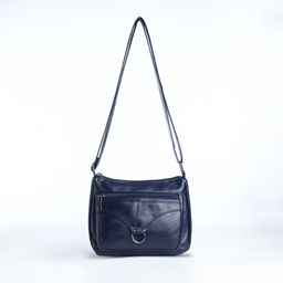 Сумка женская кросс-боди на молнии, 20×8.5×15 см, синяя