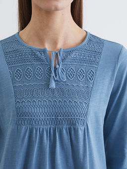 Ba?lamal? Yaka Nak??l? Bluz