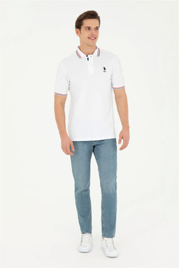 Мужская белая базовая футболка - U.s. polo assn фото 4