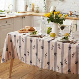 Скатерть Этель Leaves 149х250см, 100% хл, репс 220 г/м2  фото 2