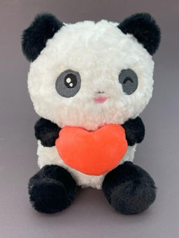 Мягкая игрушка "Panda hearts", orange, 20 см