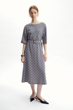 ЕВТ 5072/бежевый,ромбы-елочка платье жен