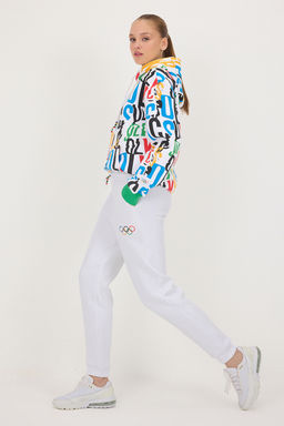 Beyaz Olimpiyat Logo Bask?l? Orme Esofman Alt? TWOAW26EA00010 - Trendyolmilla фото 4