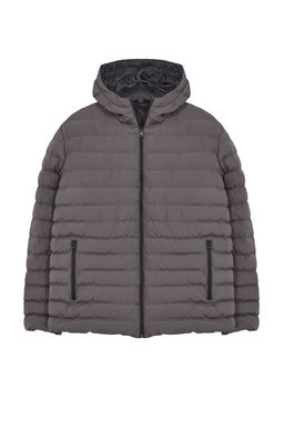 TRENDYOL MAN Antrasit Regular Fit Kapusonlu K?sl?k Mont TMNAW25MO00028 - Trendyolmilla фото 8
