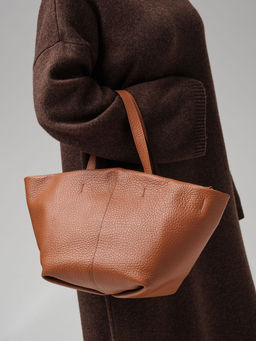 Кожаная сумка Azaro 31355 коричневый камень