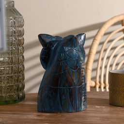 Сувенир дерево "Сова" синяя 20 см