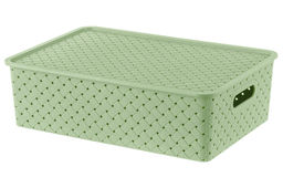 Корзинка с крышкой 7,5 л 35*24,5*10,5 см Береста светло-оливковый - Elan gallery фото 12