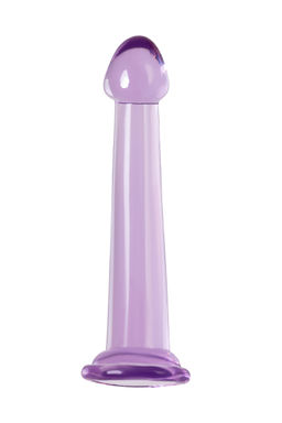 Нереалистичный фаллоимитатор TOYFA Basic Jelly Dildo M, TPE, фиолетовый, 18 см