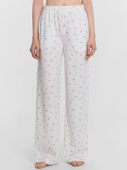 Брюки женские белые с цветочным принтом - Mark formelle фото 2