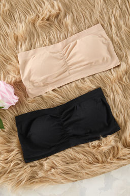 TRENDYOLMILLA Siyah-Ten 2li Seamless/Dikissiz Balensiz Kapl? Bandeu Orme Sutyen THMSS25SU00010 фото 9