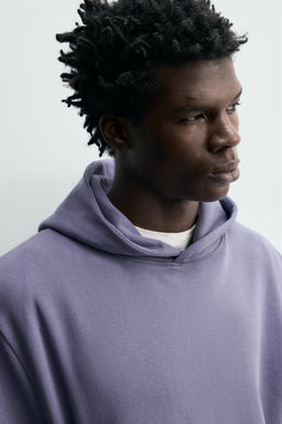 SUDADERA CAPUCHA B?SICA / Gris Claro - Zara фото 13
