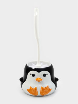 Ёршик для унитаза с подставкой «Пингвин», фарфор