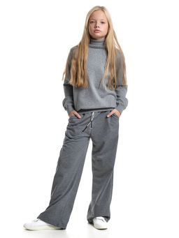 Брюки для девочки палаццо 22-8027 кофе - Mini maxi фото 13