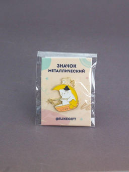 Значок металлический iLikeGift "Moon fishercat"