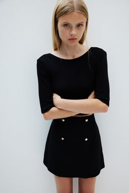 Button-front mini skirt - H&m фото 3
