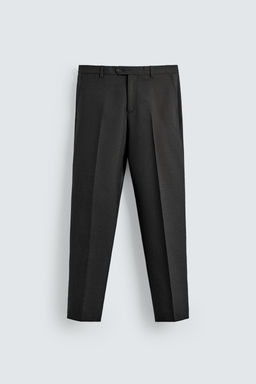 PANTAL?N REGULAR FIT TRAJE 100% LANA / Gris Antracita - Zara фото 5