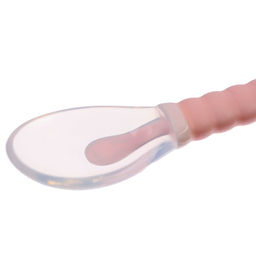 Ложка силиконовая детская на присоске, в контейнере, цвет розовый - Крошка я фото 4