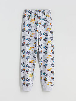 Beli Lastikli Bask?l? Erkek ?ocuk Pijama Alt