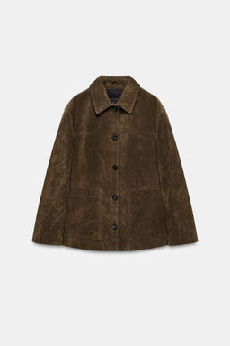 SUEDE LEATHER JACKET WITH POCKETS ZW COLLECTION LIMITED EDITION - Zara фото 17